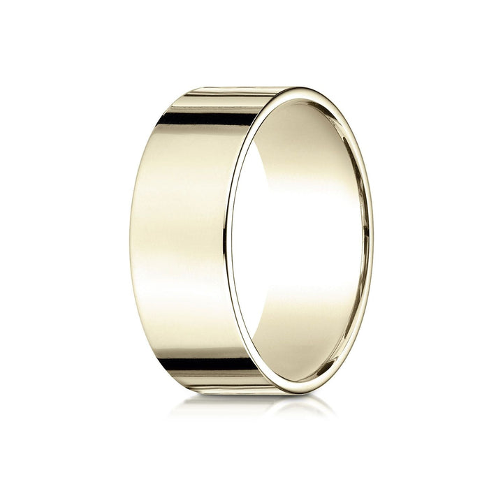 8mm Traditional Flat Wedding Band, in 14K Yellow Gold | RockHer