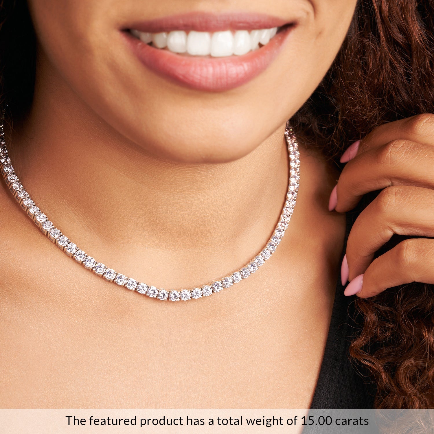 Riviera Lab Grown Diamond Tennis Necklace EFG Color, VS Clarity, IGI Certified (5-25ctw) | RockHer