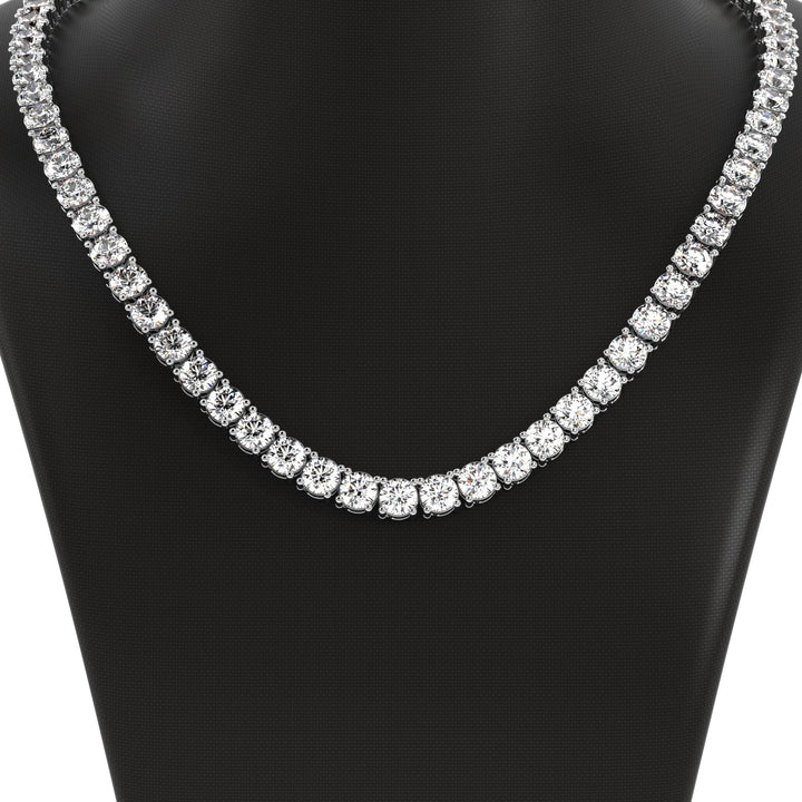 Riviera Lab Grown Diamond Tennis Necklace EFG Color, VS Clarity, IGI Certified (5-25ctw) – detail view | RockHer