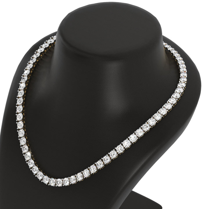 Riviera Lab Grown Diamond Tennis Necklace EFG Color, VS Clarity, IGI Certified (5-25ctw) – lifestyle shot | RockHer