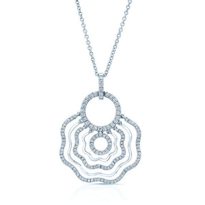 จี้เพชร ทรงกลม ตัวเรือนทองคำขาว 18K จาก RockHer