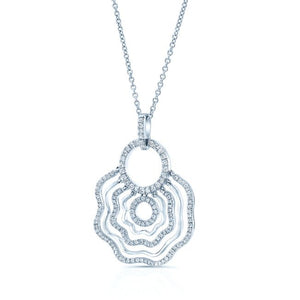 จี้เพชร ทรงกลม ตัวเรือนทองคำขาว 18K จาก RockHer