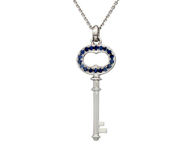 Sapphire Pendant in 14K White Gold | RockHer