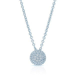 จี้เพชร ทรงกลม ตัวเรือนทองคำขาว 14K จาก RockHer