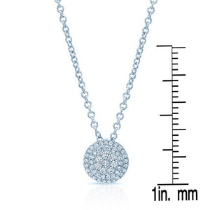 จี้เพชร ทรงกลม ตัวเรือนทองคำขาว 14K จาก RockHer