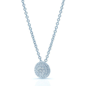 จี้เพชร ทรงกลม ตัวเรือนทองคำขาว 14K จาก RockHer