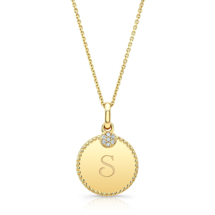 Natural Diamond Round Brilliant Pendant in 14K Yellow Gold | RockHer