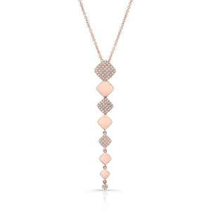จี้เพชร ทรงกลม ตัวเรือนทองคำชมพู 14K จาก RockHer