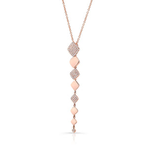 จี้เพชร ทรงกลม ตัวเรือนทองคำชมพู 14K จาก RockHer