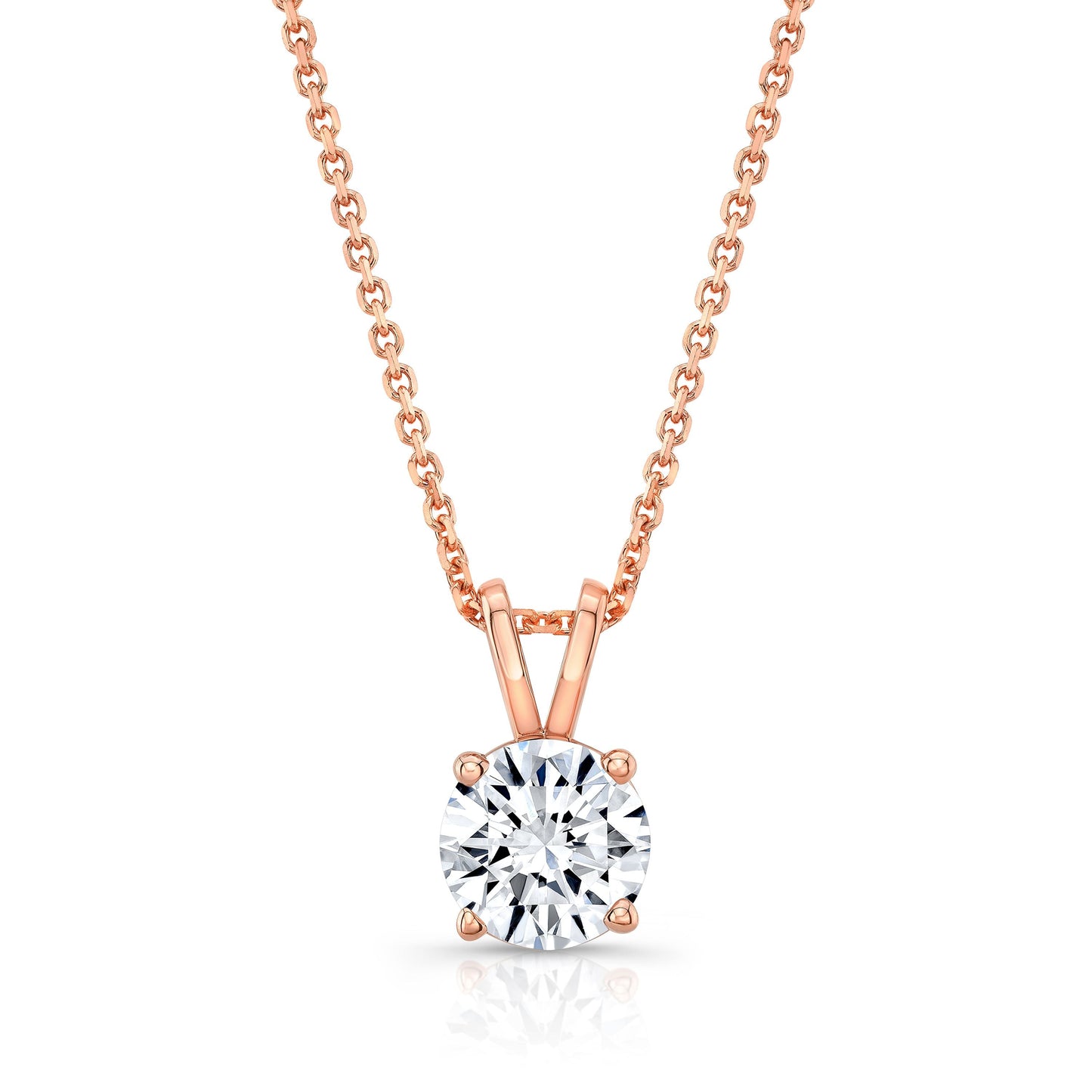 Round (full Cut) Diamond Solitaire Pendant In A Platinum 4-prong Basket Setting, 2ct. T.w. (hi, Si1-si2)