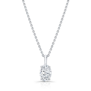 จี้เพชร Solitaire Pendants ทรงรี หุ้มขอบเลื่อน จาก RockHer