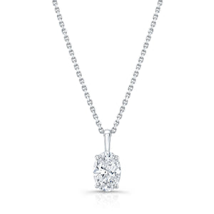 จี้เพชร Solitaire Pendants ทรงรี หุ้มขอบเลื่อน จาก RockHer