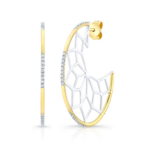ต่างหูเพชร ตัวเรือนทองคำเหลือง 14K จาก RockHer