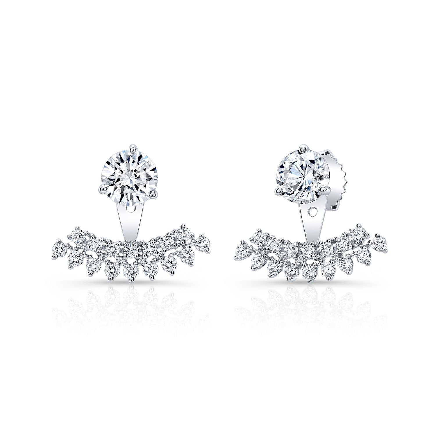 กำไลหูรูปพัดทองคำขาว 14k