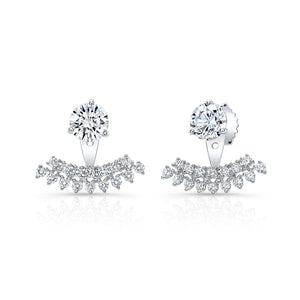 ต่างหูเพชร ตัวเรือนทองคำขาว 14K จาก RockHer