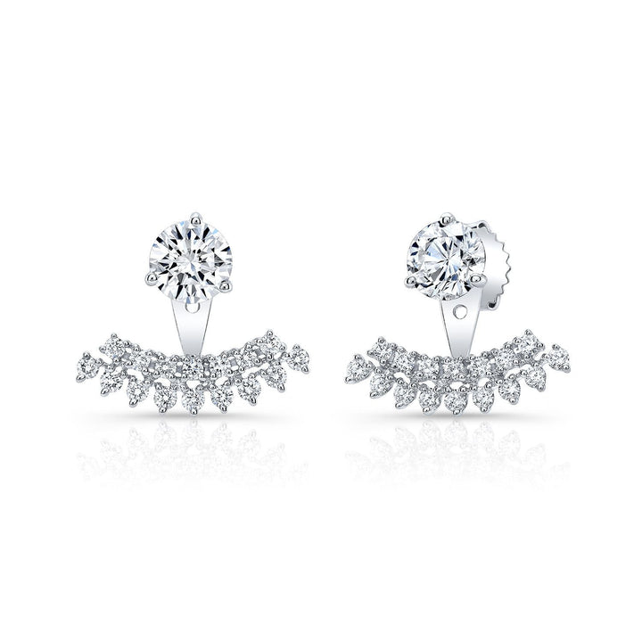 Fan Shaped Earring Cuff in 14K White Gold | RockHer