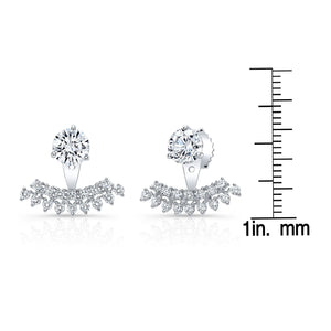 ต่างหูเพชร ตัวเรือนทองคำขาว 14K จาก RockHer