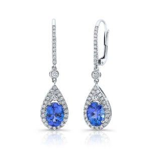 ต่างหูเพชร ฝังปาเว่ ตัวเรือนทองคำขาว 14K จาก RockHer