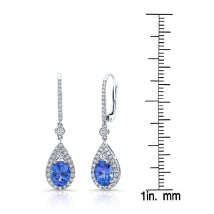 ต่างหูเพชร ฝังปาเว่ ตัวเรือนทองคำขาว 14K จาก RockHer