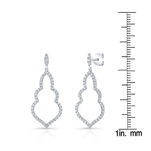 ต่างหูเพชร ตัวเรือนทองคำขาว 14K จาก RockHer