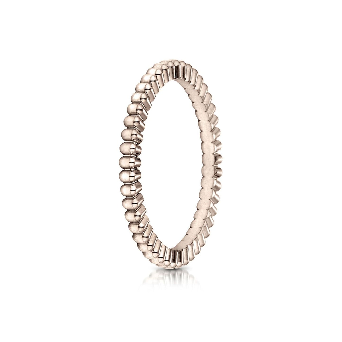 แหวนดีไซน์ตัดเกียร์ ขนาด 2 มม. สีทองกุหลาบ 14k