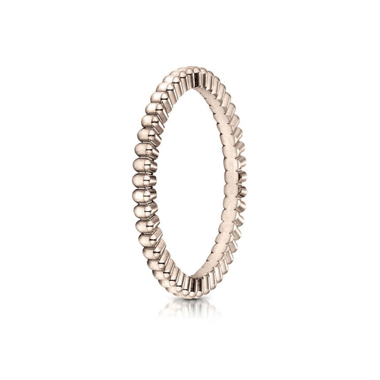 แหวนดีไซน์ตัดเกียร์ ขนาด 2 มม. สีทองกุหลาบ 14k