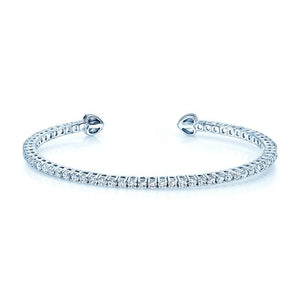 สร้อยข้อมือเพชร ทรงหัวใจ ตัวเรือนทองคำขาว 18K จาก RockHer