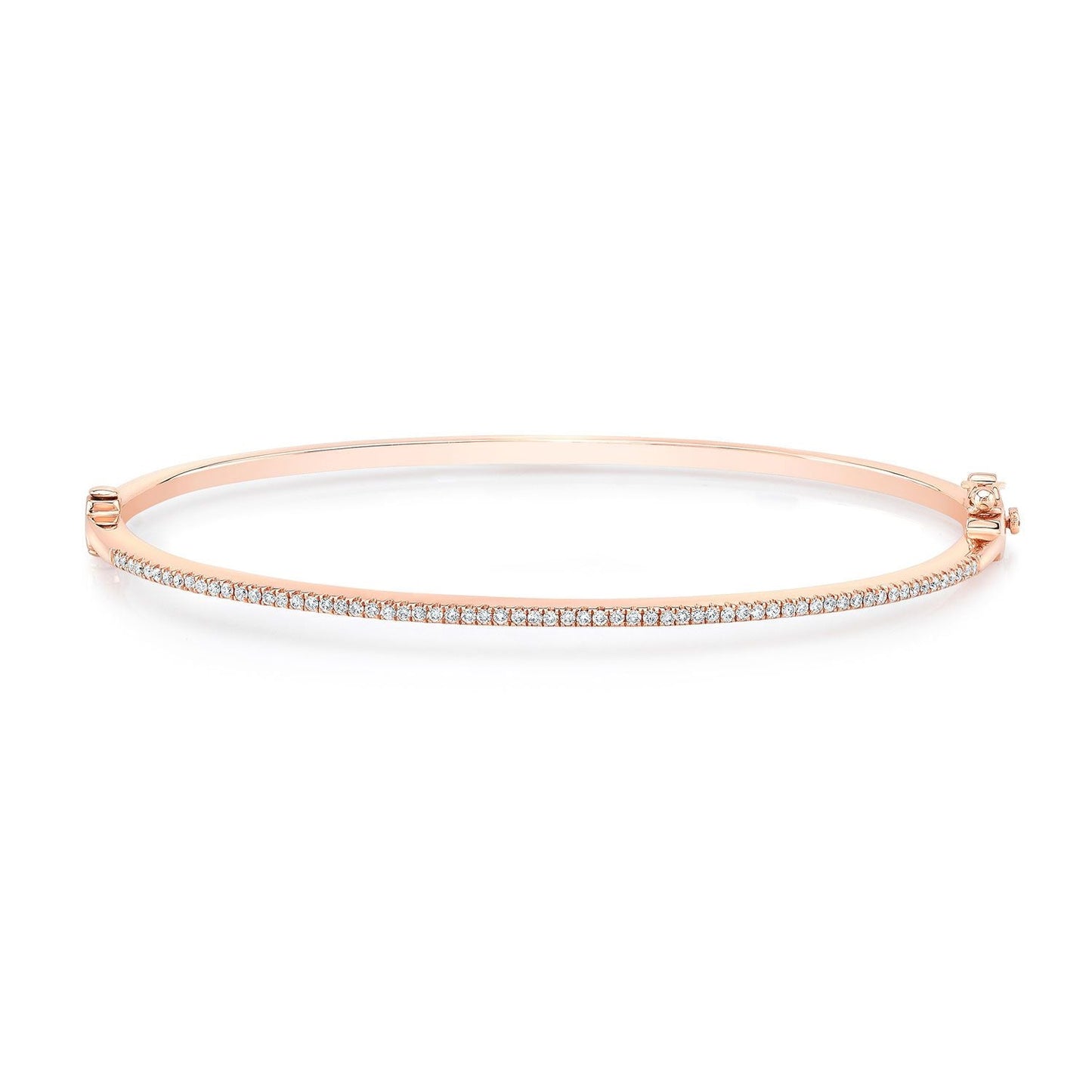 กำไลเพชรปาเว่ในทองกุหลาบ 14k (1/3 Ct.tw.)