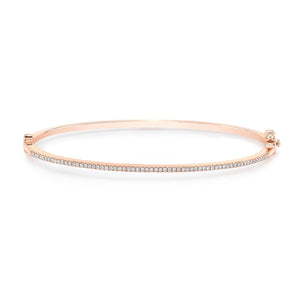 สร้อยข้อมือ ฝังปาเว่ ตัวเรือนทองคำชมพู 14K จาก RockHer