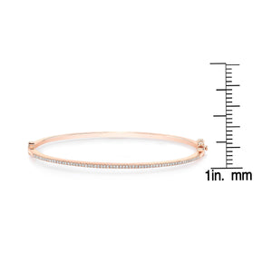 สร้อยข้อมือ ฝังปาเว่ ตัวเรือนทองคำชมพู 14K จาก RockHer