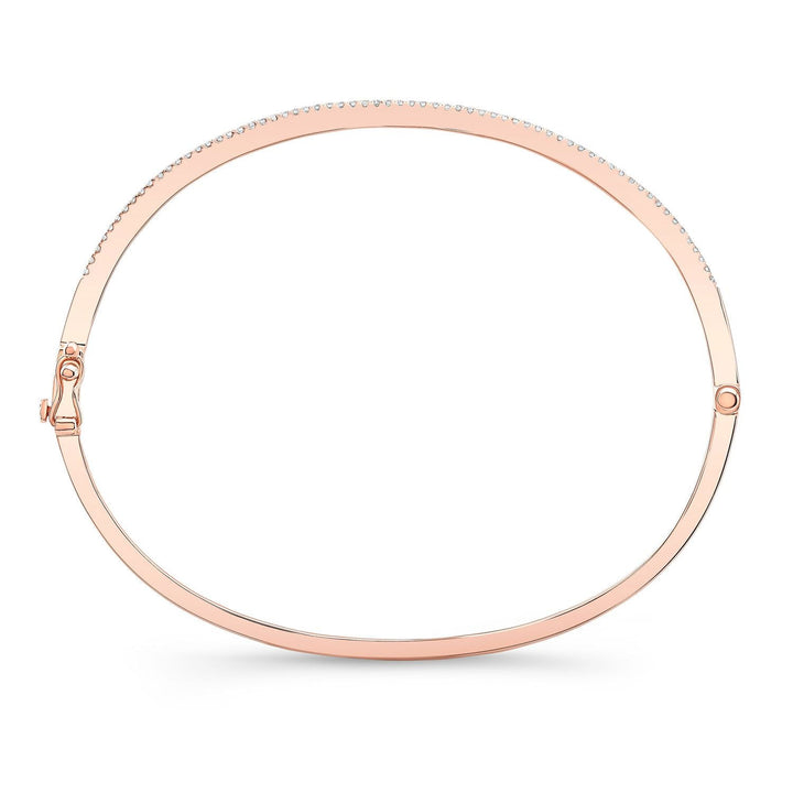 กำไลเพชรปาเว่ในทองกุหลาบ 14k (1/3 Ct.tw.)