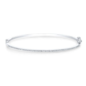 สร้อยข้อมือ ฝังปาเว่ ตัวเรือนทองคำขาว 14K จาก RockHer