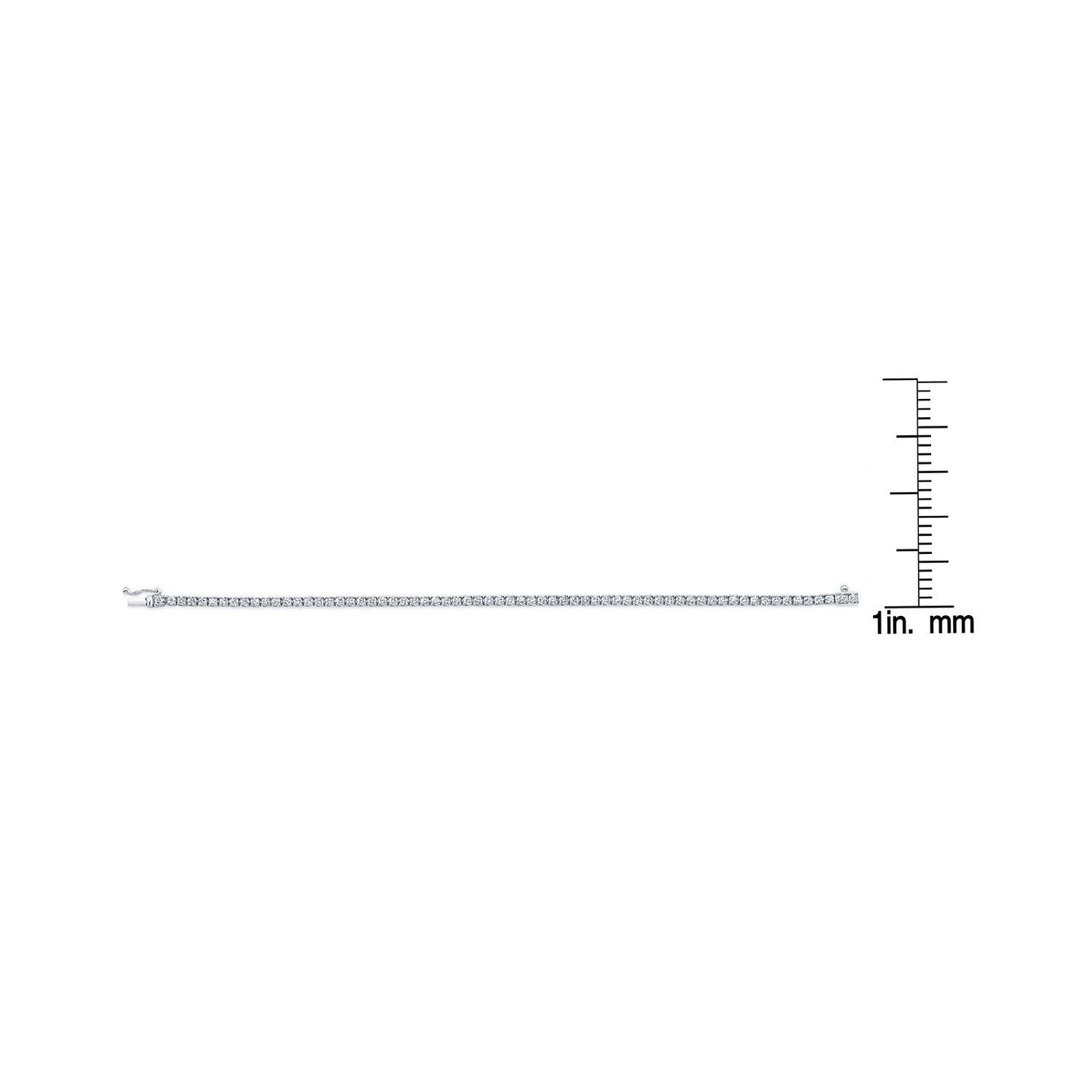 สร้อยข้อมือเทนนิสประดับเพชรแบบหนามแหลม (2.95ctw)