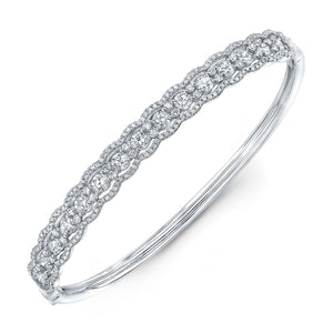 สร้อยข้อมือเพชร ตัวเรือนทองคำขาว 14K จาก RockHer
