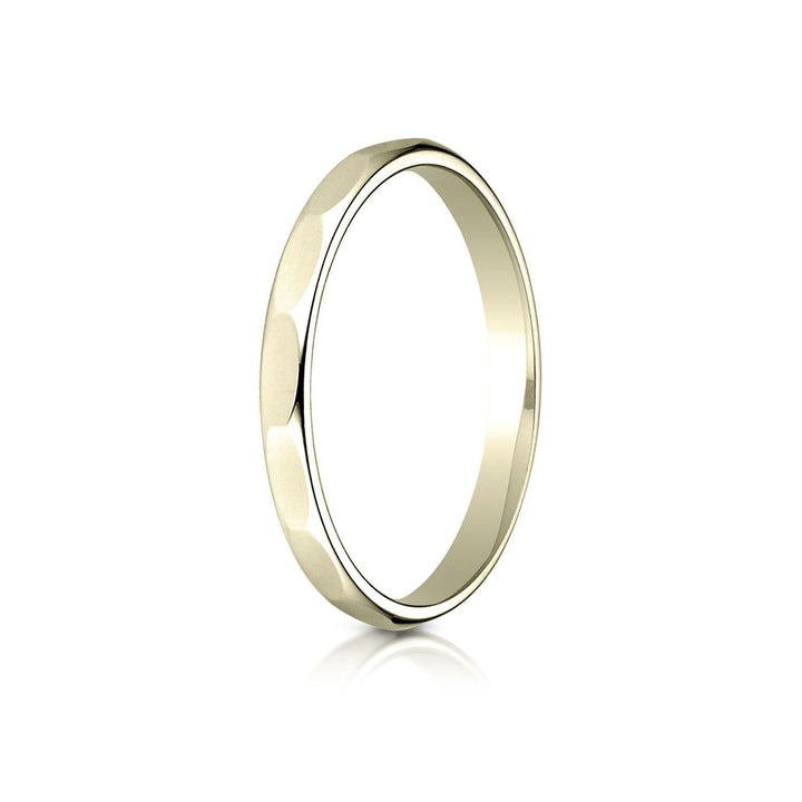 2mm High Polish Carved Wedding Band, in 14K Yellow Gold | RockHer
