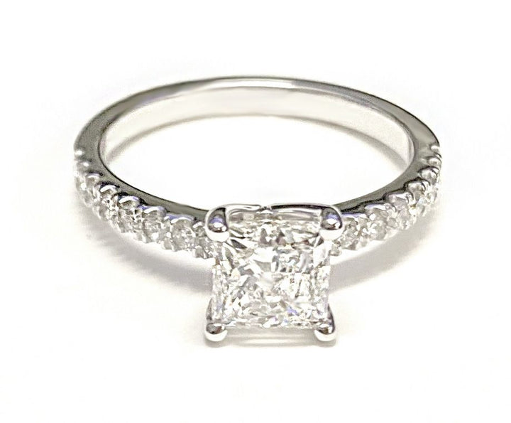 Classic Linear French Pavé Princess, in 18K Yellow Gold – lifestyle shot | RockHer