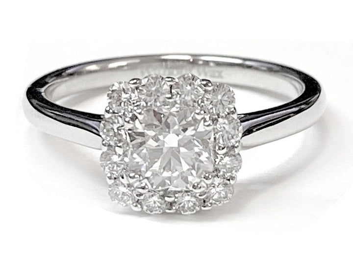 Floral Prong Halo Cushion, in 18K Yellow Gold – view 11 | RockHer