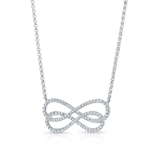 สร้อยคอเพชร ตัวเรือนทองคำขาว 14K จาก RockHer