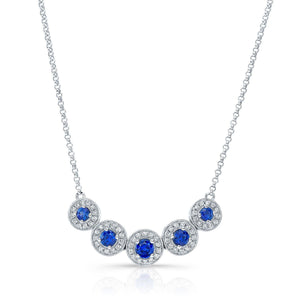 สร้อยคอไพลิน ตัวเรือนทองคำขาว 14K จาก RockHer