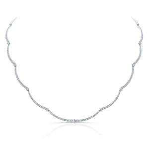 สร้อยคอเพชร ฝังปาเว่ ตัวเรือนทองคำขาว 14K จาก RockHer