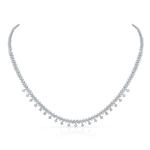สร้อยคอเพชร ฝังหนาม ตัวเรือนทองคำขาว 14K จาก RockHer