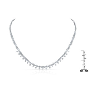 สร้อยคอเพชร ฝังหนาม ตัวเรือนทองคำขาว 14K จาก RockHer