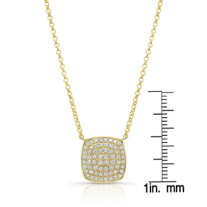 สร้อยคอเพชร ฝังปาเว่ ตัวเรือนทองคำเหลือง 14K จาก RockHer