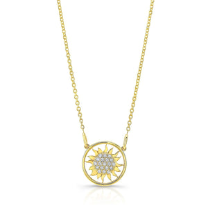 สร้อยคอเพชร ทรงกลม ตัวเรือนทองคำเหลือง 14K จาก RockHer