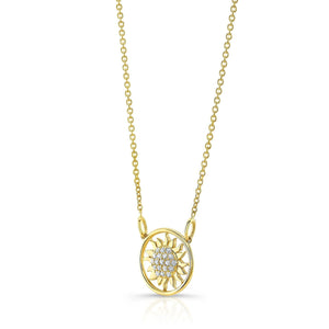 สร้อยคอเพชร ทรงกลม ตัวเรือนทองคำเหลือง 14K จาก RockHer