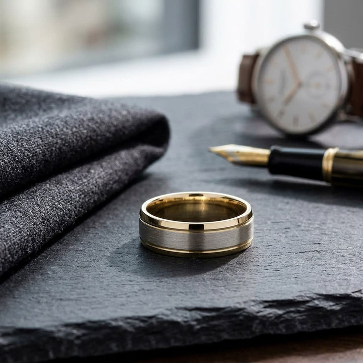 แหวนแต่งงาน ตัวเรือนทองคำเหลือง 18K จาก RockHer