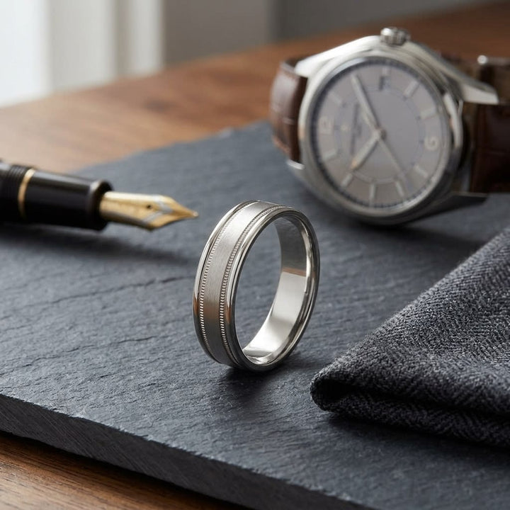 แหวนแต่งงาน ทรงกลม ตัวเรือนทองคำเหลือง 18K จาก RockHer