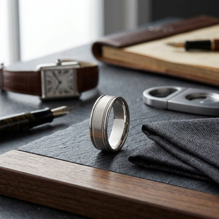 แหวนแต่งงาน ทรงกลม ตัวเรือนทองคำเหลือง 18K จาก RockHer