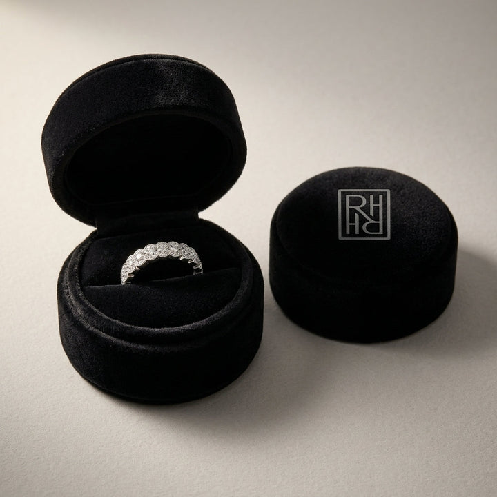 Cluster 0.33ctw Diamond Band in 14K White Gold - presentation