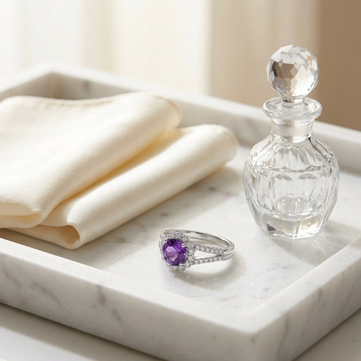 แหวนเพชร ตัวเรือนทองคำขาว 14K จาก RockHer